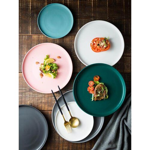 Dinner Plates ceramic steak plate web Porcelain盘 Ware White