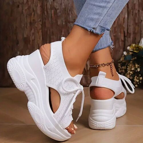 New Summer Fashion Comfortable Round-toe Wedge Light Roman