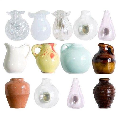 Ceramic Flower Vase Mini Magnetic Vase Vase Decor 3d Plants