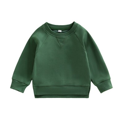 Autumn Toddler Kid Boys Girls Casual Sweatshirts 6M-4Y Solid