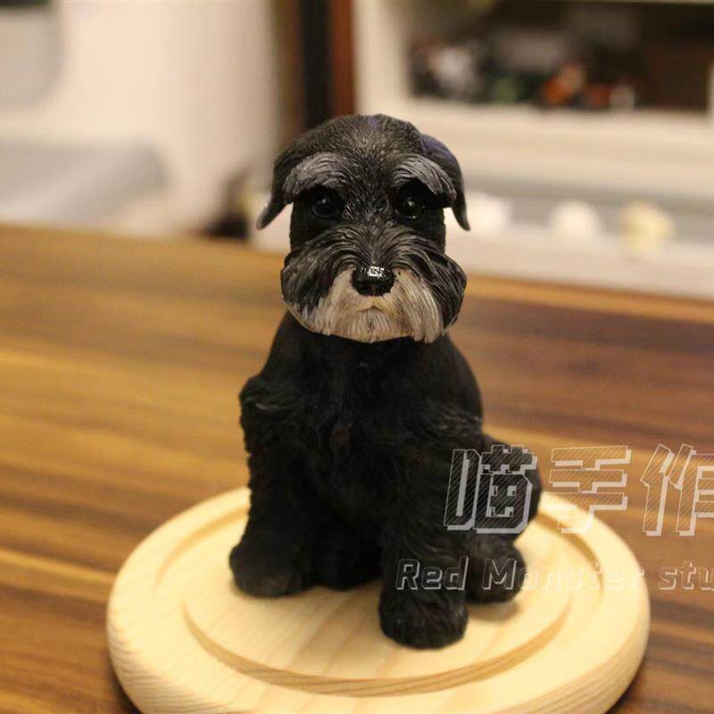 去世宠物定制纪念品桌面石膏摆件小狗猫咪英短雪纳瑞泰迪狗纯手工