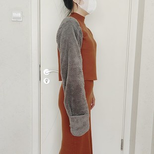 胳膊受伤保暖套护肘加长手臂套袖防寒保护护套护手臂手术保暖上臂