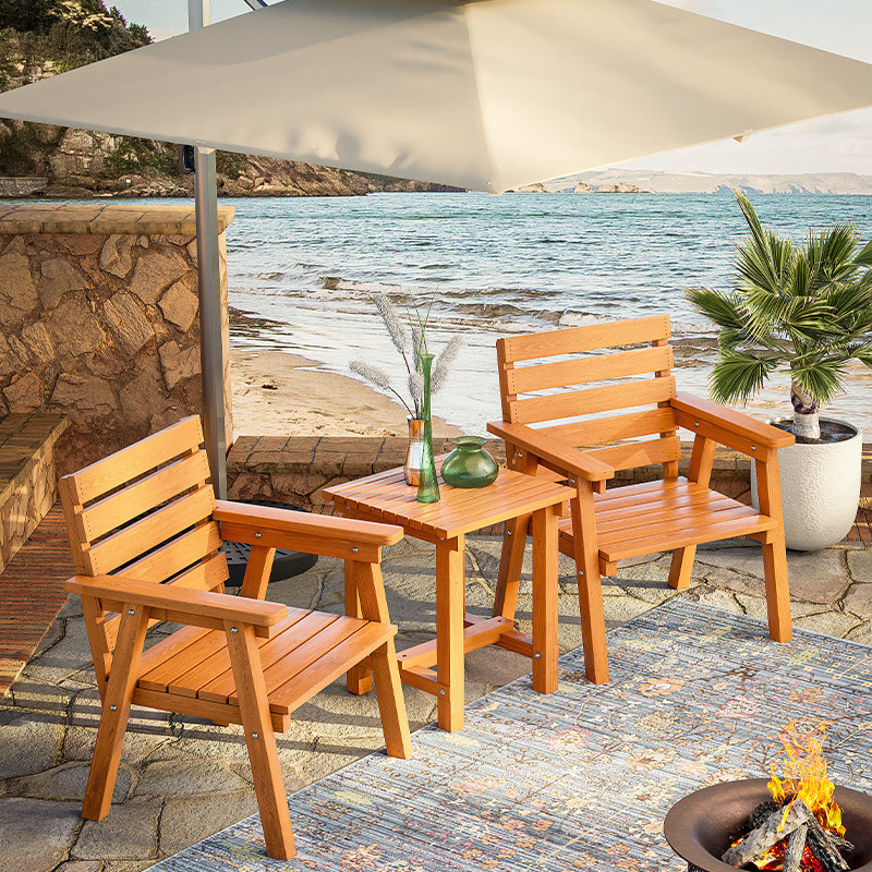 户外防腐木沙发室外露天庭院休闲实木露台花园组合桌椅子防水防晒,住宅家具,户外沙发,淘宝优惠券,粉丝福利购,淘宝优惠卷