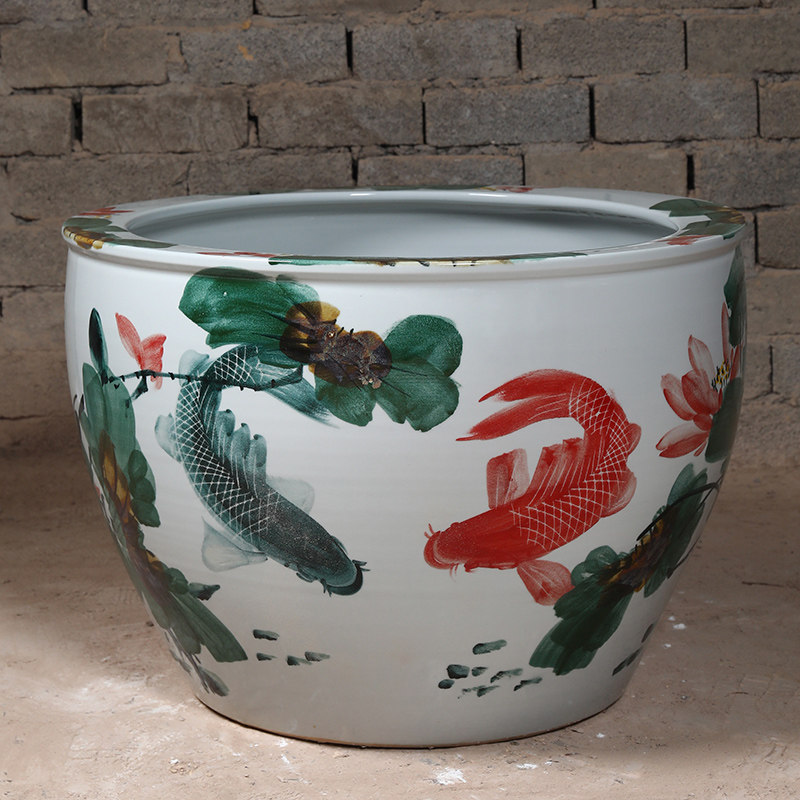 庭院大缸景德镇青花瓷水缸金鱼缸荷花碗莲睡莲盆乌龟缸酒店甲鱼缸,宠物/宠物食品及用品,底柜/落地缸,淘宝优惠券,粉丝福利购,淘宝优惠卷