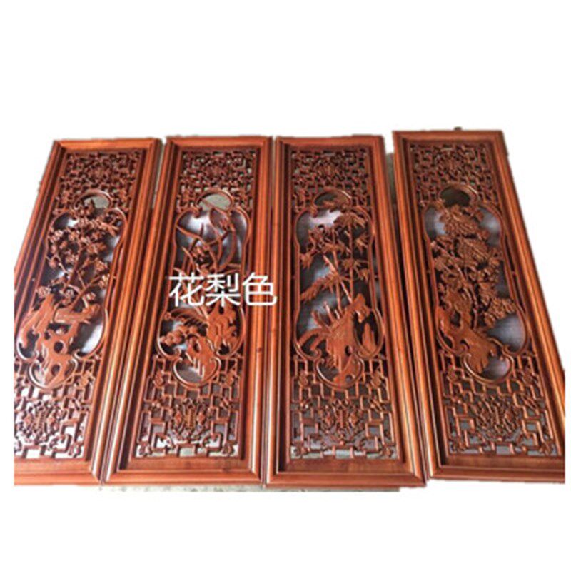 仿古门窗古典装饰 家装窗格 挂件工艺品  挂屏 梅兰竹菊 镂空雕刻