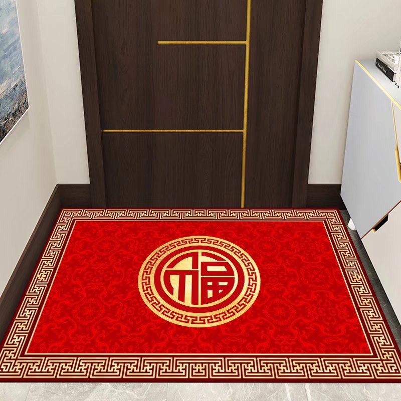 门口脚垫地垫入户门进户门家用喜庆红色门垫玄关防滑地毯脚踏垫子,居家布艺,入户地垫,淘宝优惠券,粉丝福利购,淘宝优惠卷