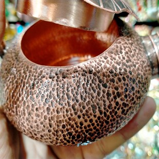 新疆喀什工艺红铜茶壶实用手工铜器家居用品