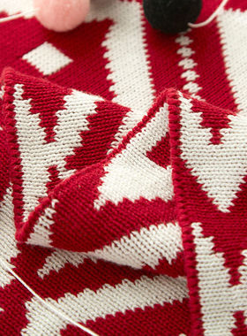 喜庆结婚红色北欧毯针织圣诞毛线沙发午睡全棉盖毯公室懒人春夏