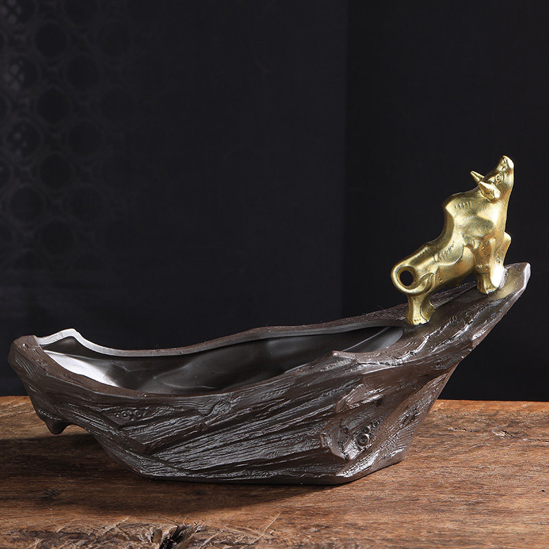 紫砂多肉花盆陶瓷创意组合文竹盆栽客厅桌面牛年摆件办公榕树盆景,鲜花速递/花卉仿真/绿植园艺,花盆,淘宝优惠券,粉丝福利购,淘宝优惠卷