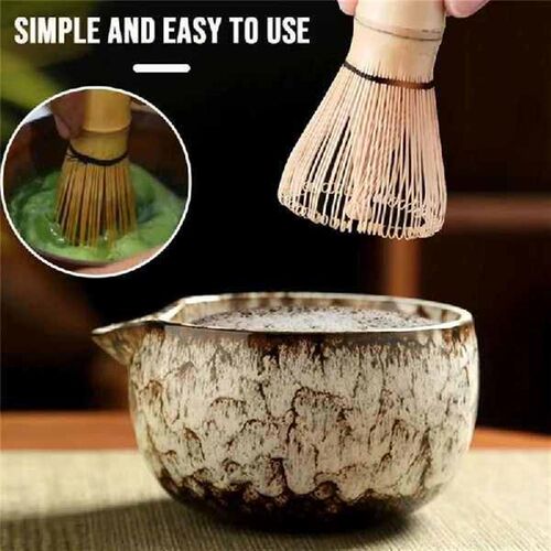 ABKO-Pink Japanese Matcha Tea Ceremony Set: 6 Items