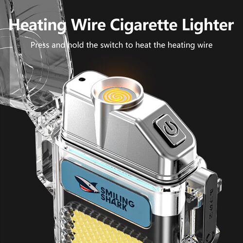 Keychain flashlight rechargeable portable light lighter