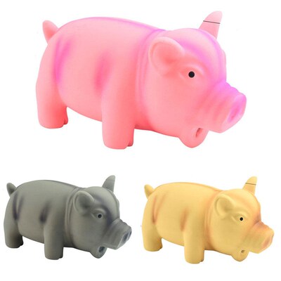 Pets Dog Toys Screaming Chicken Squeeze Sound Toy Rubber Pig