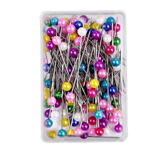 100Pcs/Box 38cm Colorful Round Pearl Head Needles Stitch Str