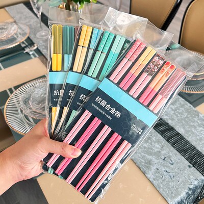 5Pairs Chopsticks for Non-Slip Food Sticks Chop Sticks Reusa