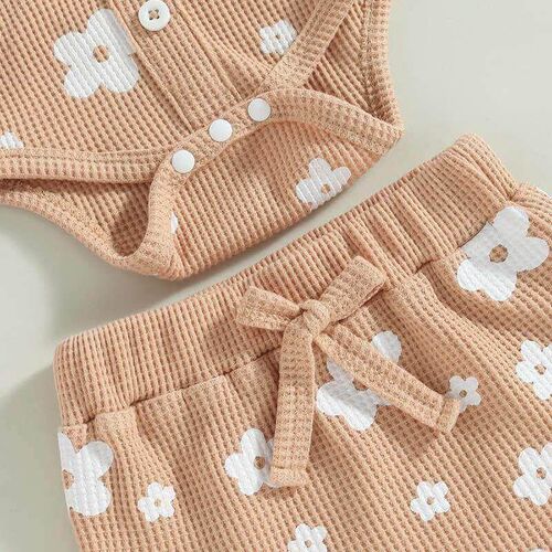 new3pcs Floral Newborn Clothes Set For Baby Girls Summer Out