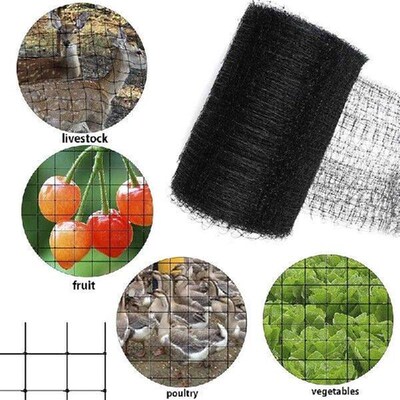 10m Bird Net Deer Fence Pond Net Farm Protective Black Net