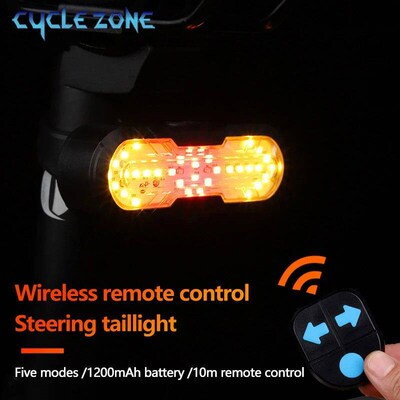 Rechargeable Bike Tail Light with Turn Signal Bicycle Lights