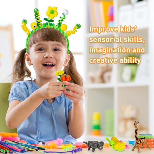 500pcs Thick Colorful pipe cleaners Rainbow Arts Crafts DIY