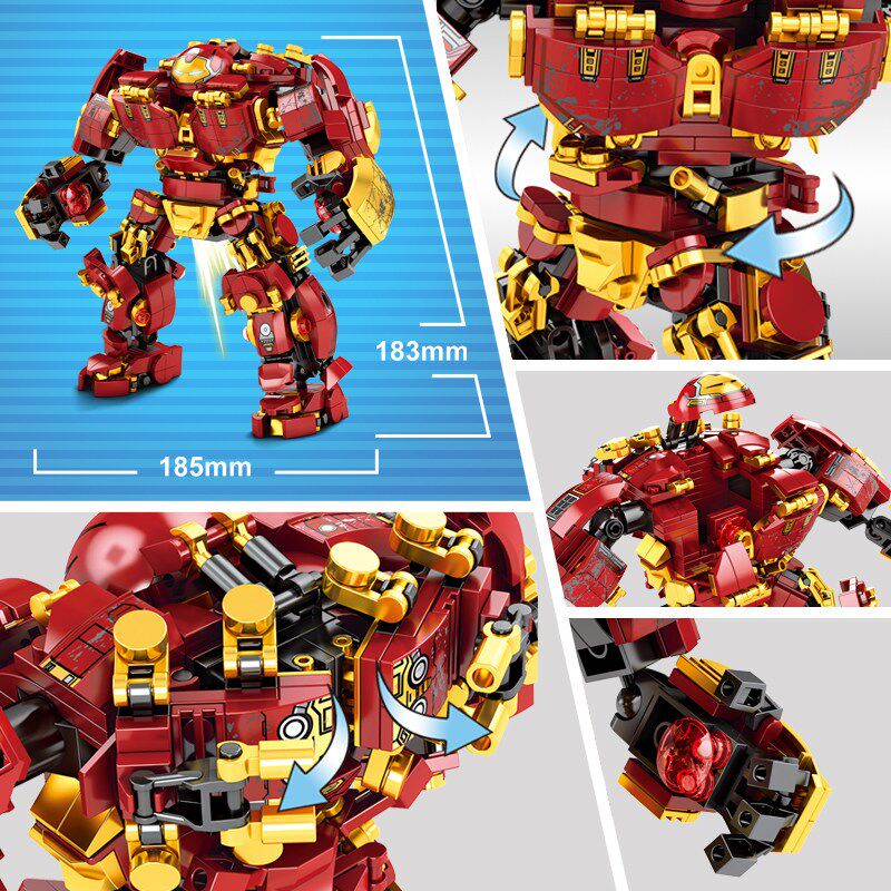 Superheroes Avengers Iron Man Hulkbuster Steel Mecha Action