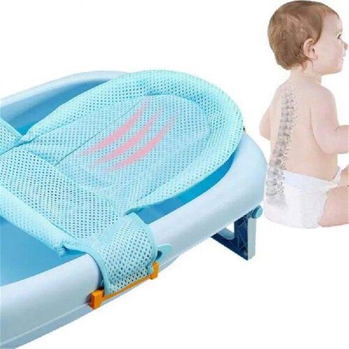 1~8PCS Baby Bathtub Pillow Seat Bath Mat Net Bag Newborn