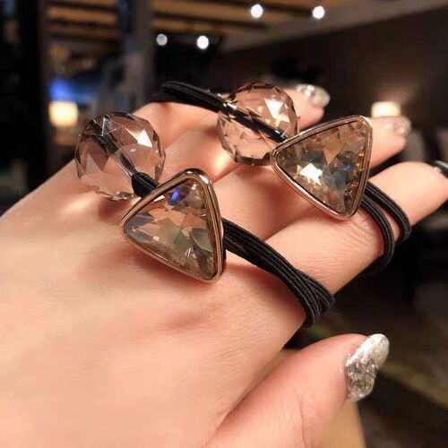 Spring and summer hair ring head rope crystal diamond troang