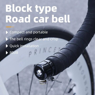 Bicycle Bell Curved Handlebar Plug Bell Horn Waterproof 80dB
