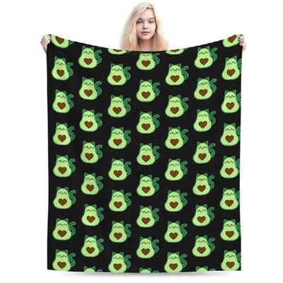 Avocado cat-avocado lover-cat lover blanket hot flannel