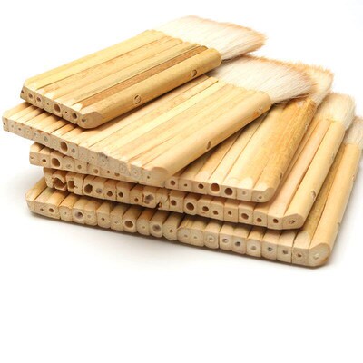 Wool Row Brushes Bamboo Handle Painting Tools Paint Brush Ho