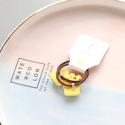 2pcs New Cute Christmas Elk Cartoon Elastic Hair Bands Rubbe