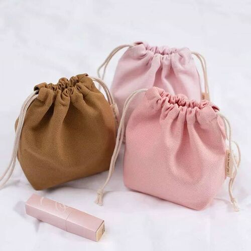 27*20cm Cotton Drawtring Storage Bag White  Bag for Candy Gi