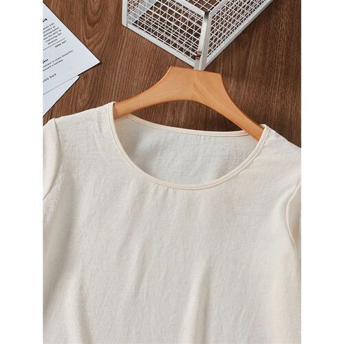 Elegant fashion womens dress large crew neck irregular hem