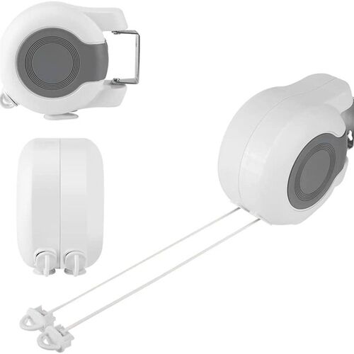 13m Wall Mounted Retractable Double Clothes Drying Line Indo