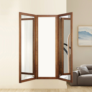 楷模穿衣镜全身落地镜折叠挂墙镜穿衣镜壁挂试衣镜全身镜贴墙三面