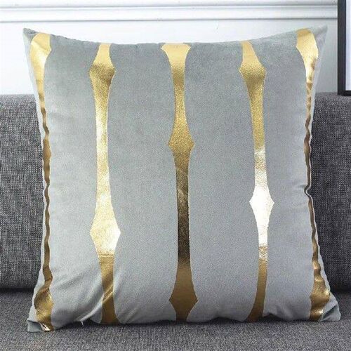 Pillowcase Luxury Geometric Stripe Leather Embroidery