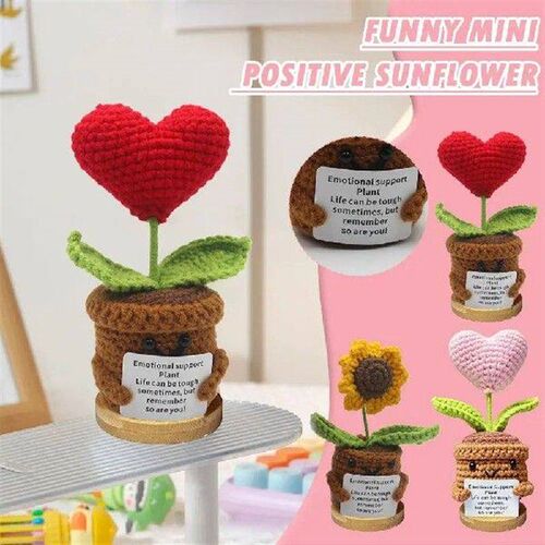 NEW Mini Cute Crochet Potted Plants Eternal Flowers Wedding