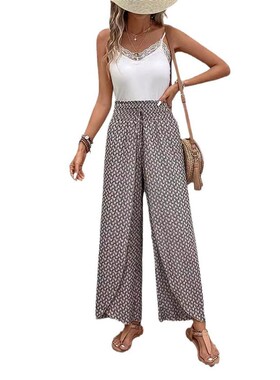 Tiktoktemu Womens 2025 Fashion All-match Floral Side Slit W