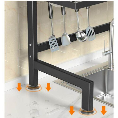 3-Tier Over-Sink Dish Drying Rack, Adjustable Above Drainer