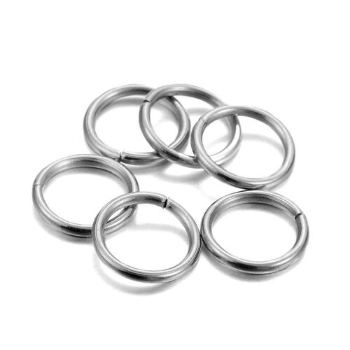 30-200Pcs 3-25mm Stainless Steel Split Ring Open Single Loop
