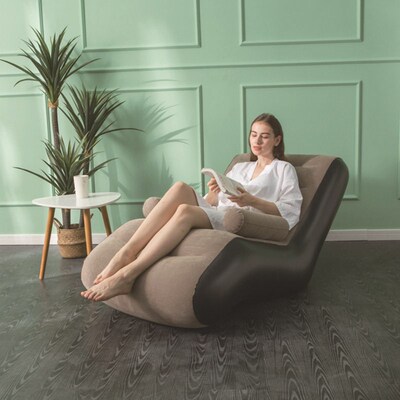 New Inflatable Lazy Sofa Outdoor Flocking Sofa Chair Portabl