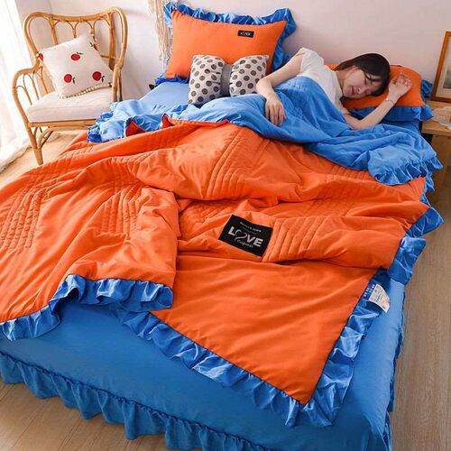 Lace Summer Quilt Four-piece Solid Color Summer Cool Quilt T