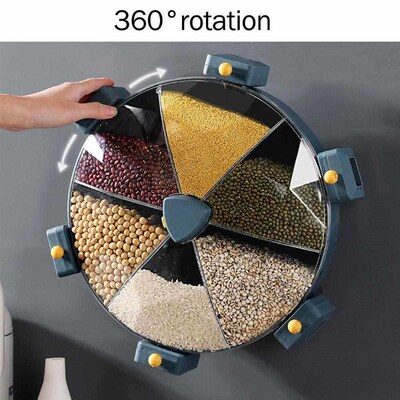 8.5L Large Rotate Storage Containers Cereals Dry Food Rice D