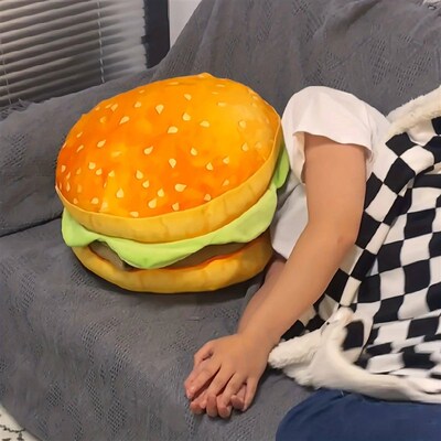 Realistic Burger Pillow Cushion-Fun Prank Gift Office Chair