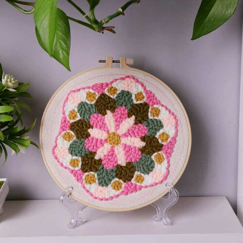 Poke embroidery wool painting DIY handmade material bag cott