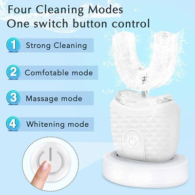 Wireless chargeable silicone bristle portable cleaning autom