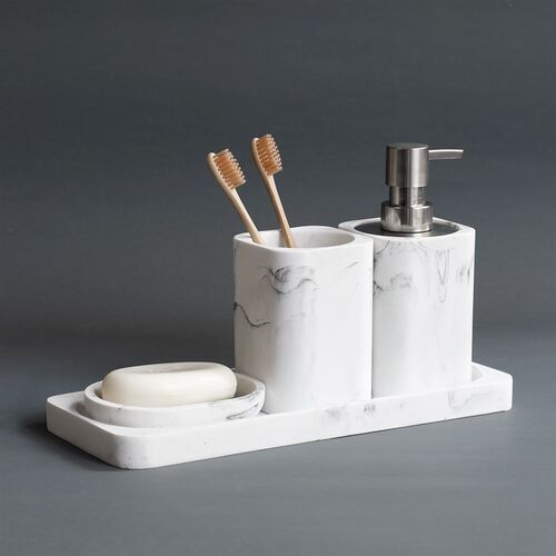 Bathroom Accessories Imitation marble Soap Dispenser Cotton