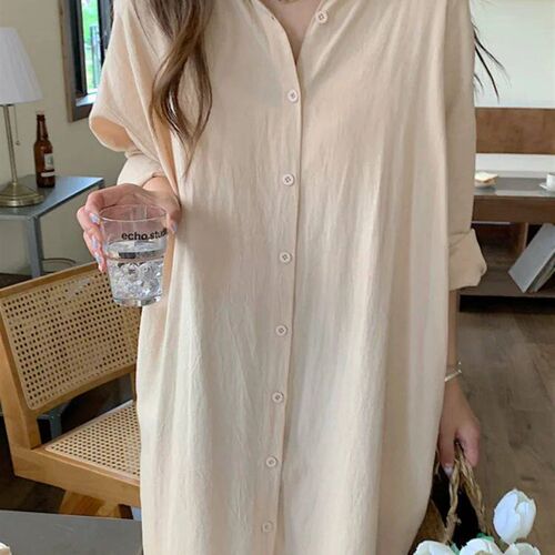 S-2XL Summer Shirt Dress Evening Vintage Dress Party Oversiz