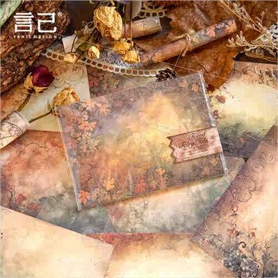 Forest fairy tale background material paper ins vintage fant
