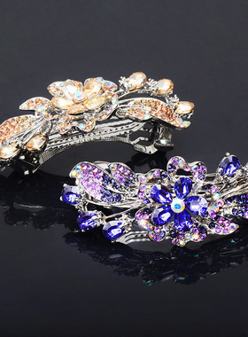 New Korean version of the crystal flower spring hairpin shin