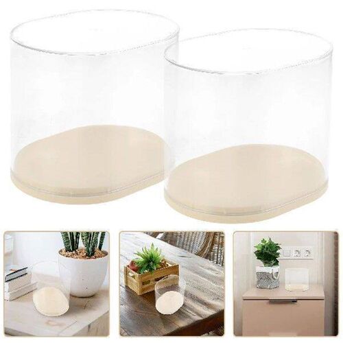 2 Pcs Display Case Figure Box Clear Organizer Bins with