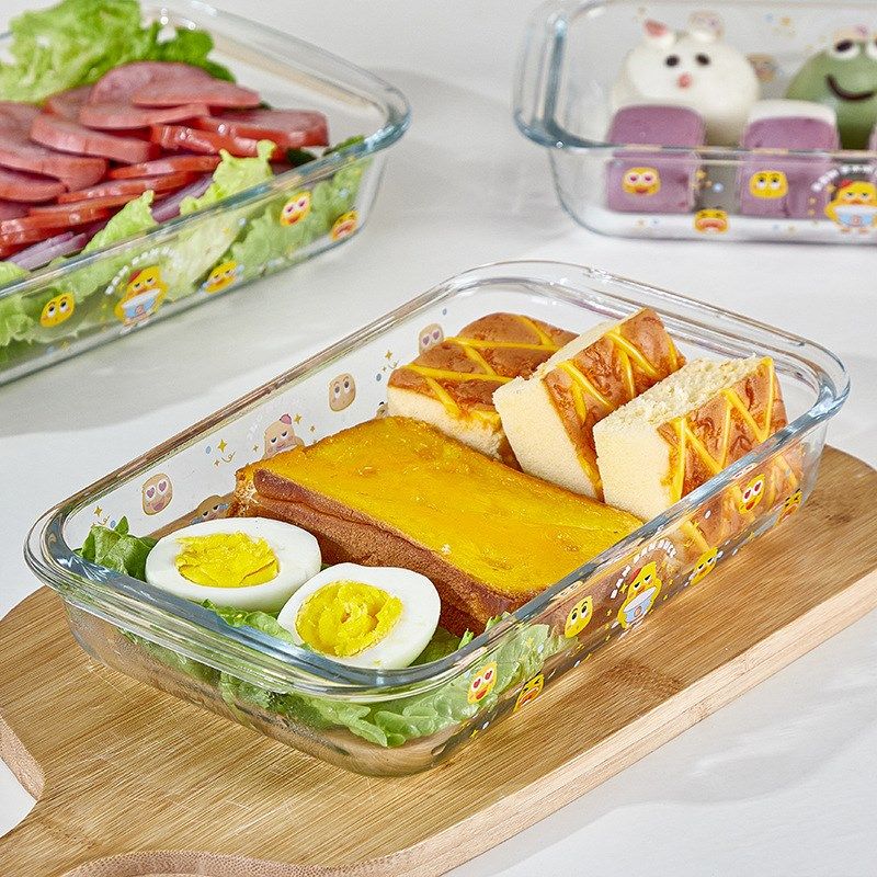 耐高温微波炉专用盘子钢化玻璃烤盘烤箱用烤肉菜盘蒸鱼盘家用餐具